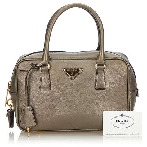 sac prada argenté